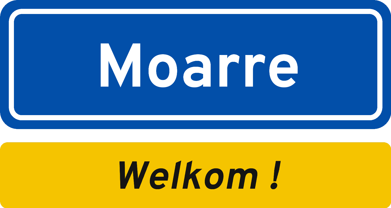 Welkomstbord Moarre