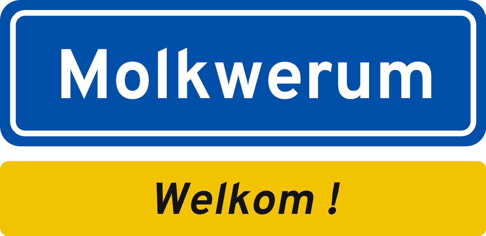 Welkomstbord Molkwerum