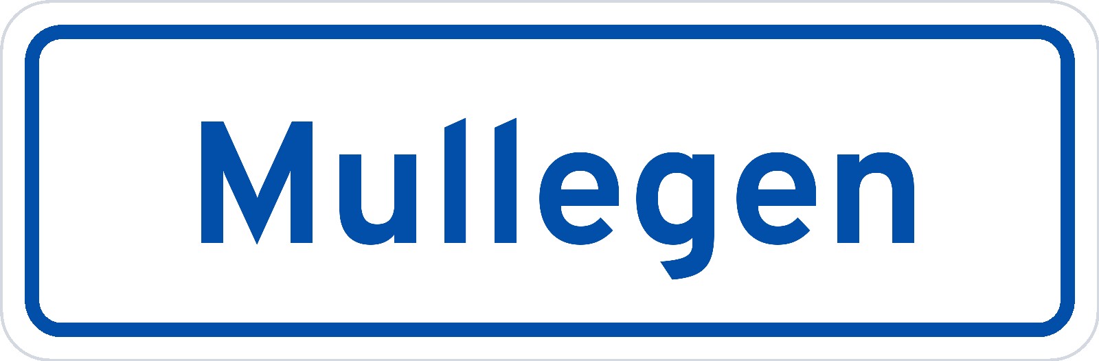 Plaatsnaambord Mullegen