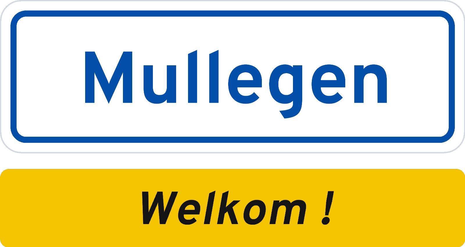 Welkomstbord Mullegen