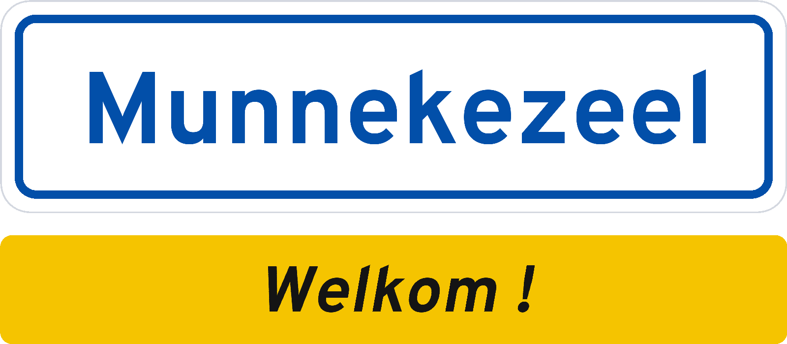 Welkomstbord Munnekezeel
