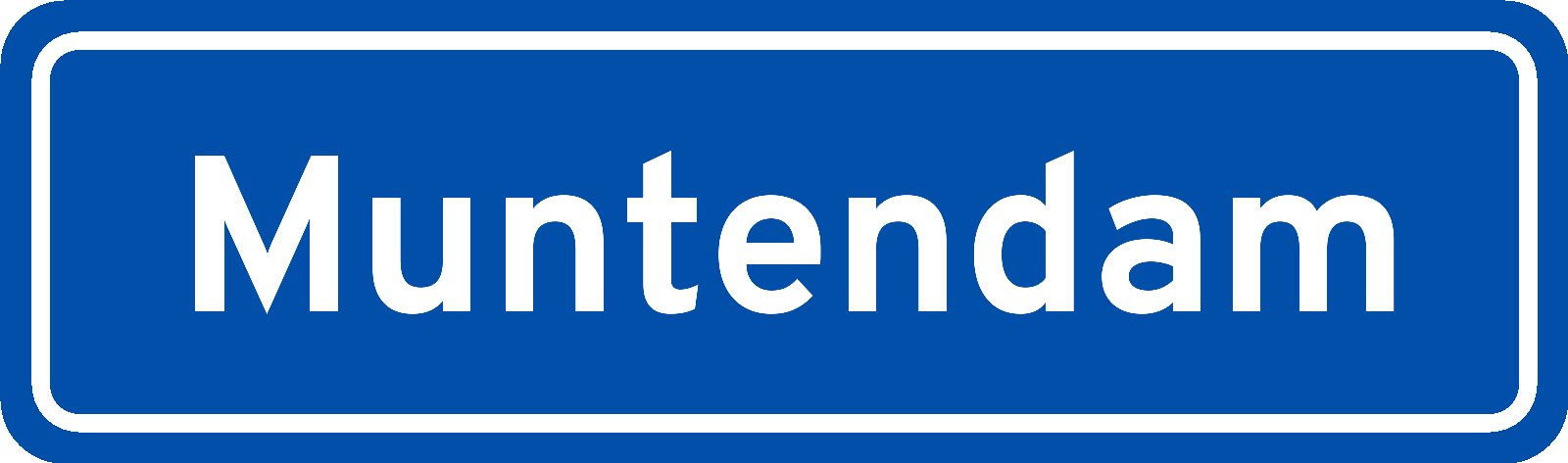 Plaatsnaambord Muntendam
