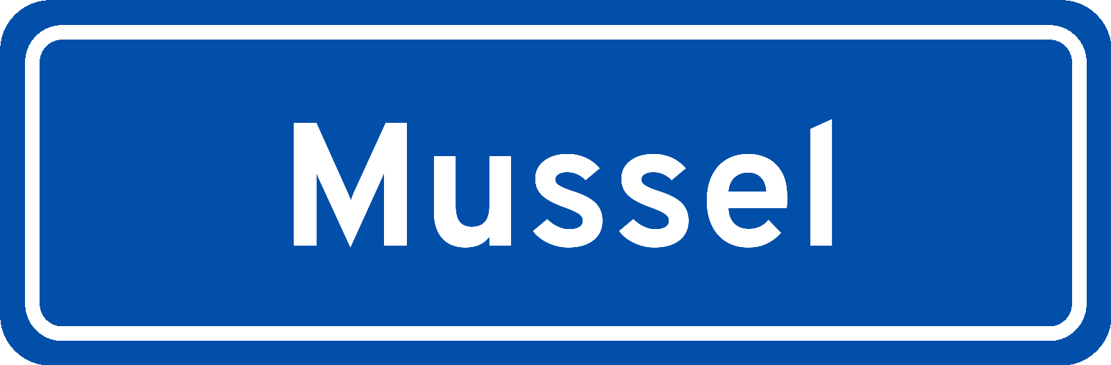 Plaatsnaambord Mussel