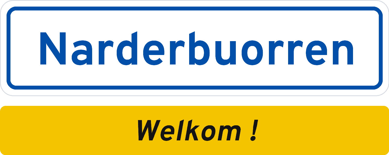 Welkomstbord Narderbuorren