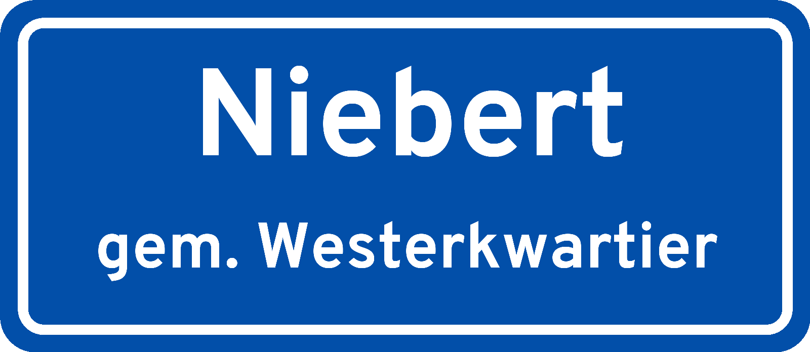 Plaatsnaambord Niebert gemeente Westerkwartier