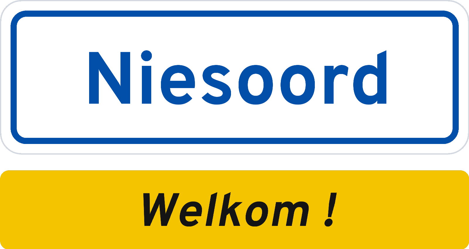 Welkomstbord Niesoord