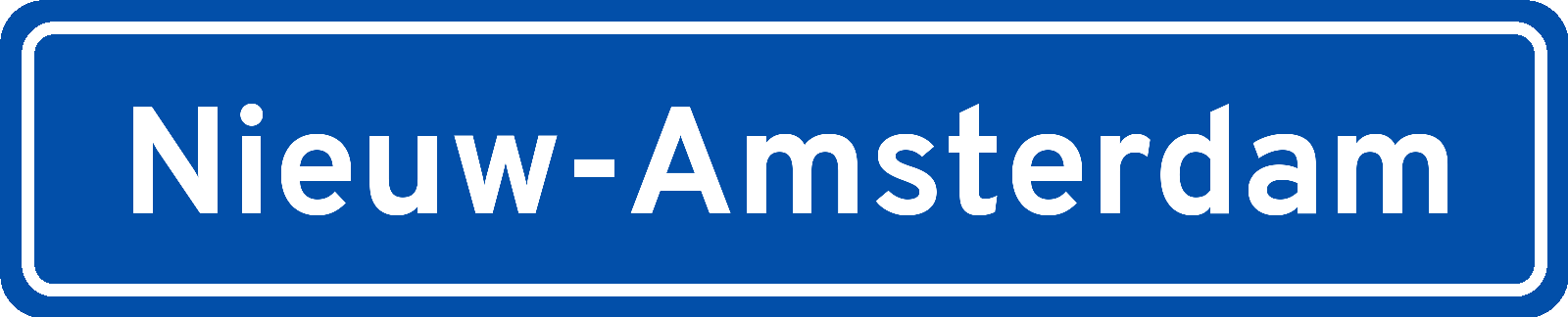 Plaatsnaambord Nieuw-Amsterdam