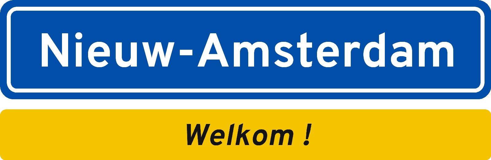Welkomstbord Nieuw-Amsterdam