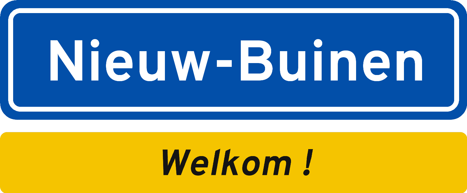 Welkomstbord Nieuw-Buinen