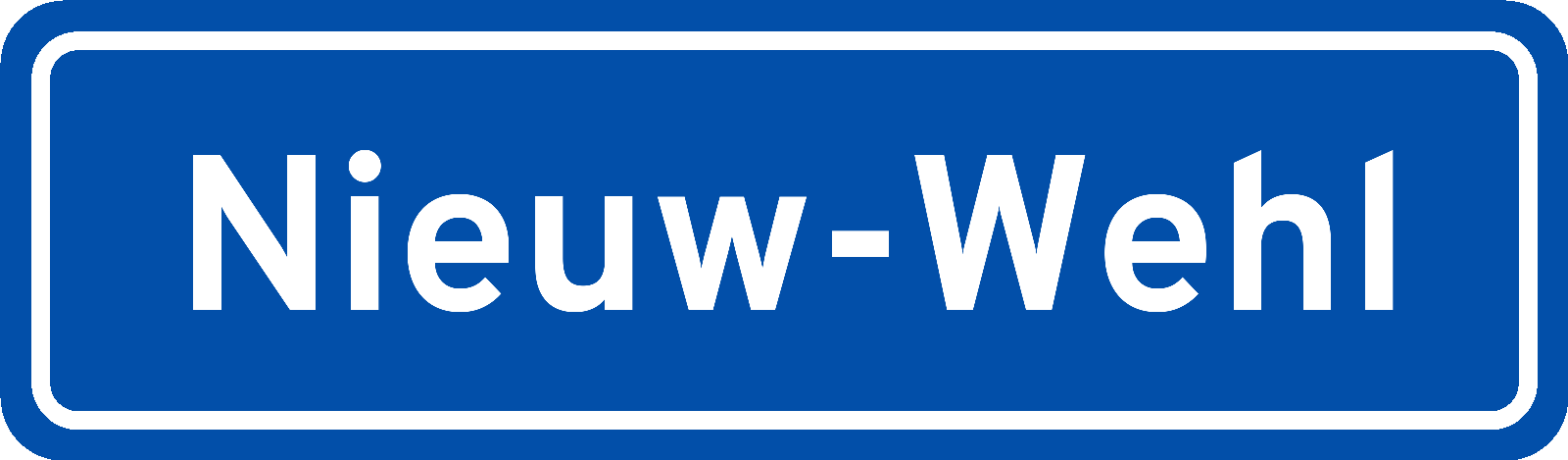 Plaatsnaambord Nieuw-Wehl
