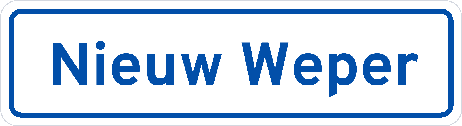 Plaatsnaambord Nieuw Weper