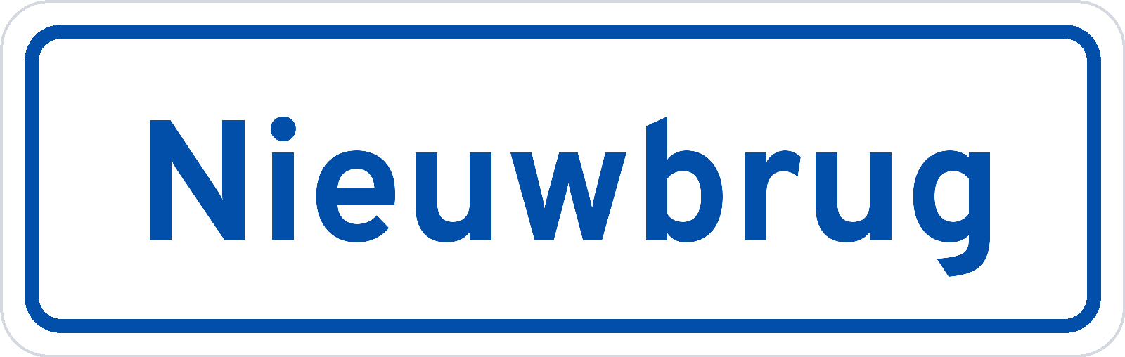 Plaatsnaambord Nieuwbrug