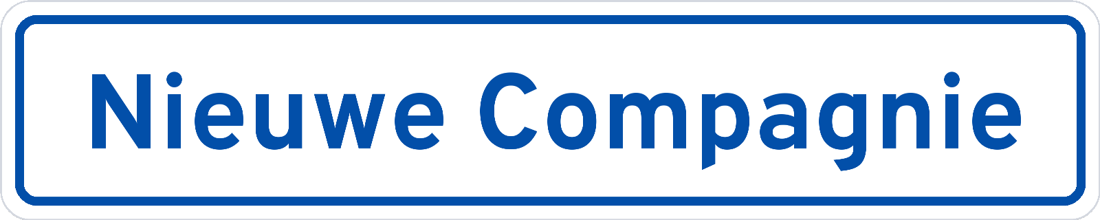Plaatsnaambord Nieuwe Compagnie