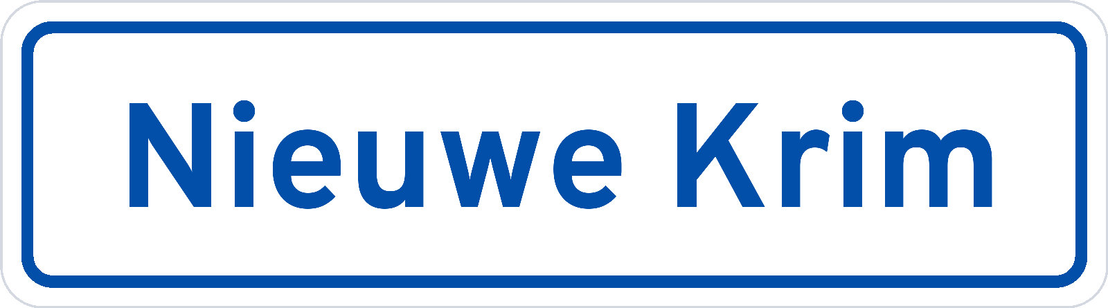 Plaatsnaambord Nieuwe Krim