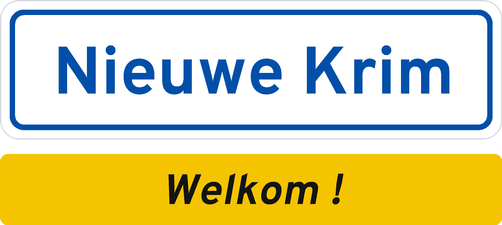 Welkomstbord Nieuwe Krim