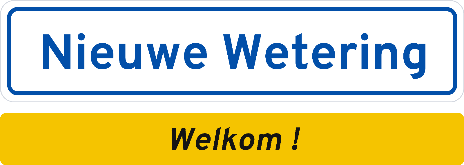 Welkomstbord Nieuwe Wetering