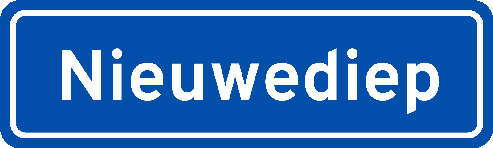 Plaatsnaambord Nieuwediep