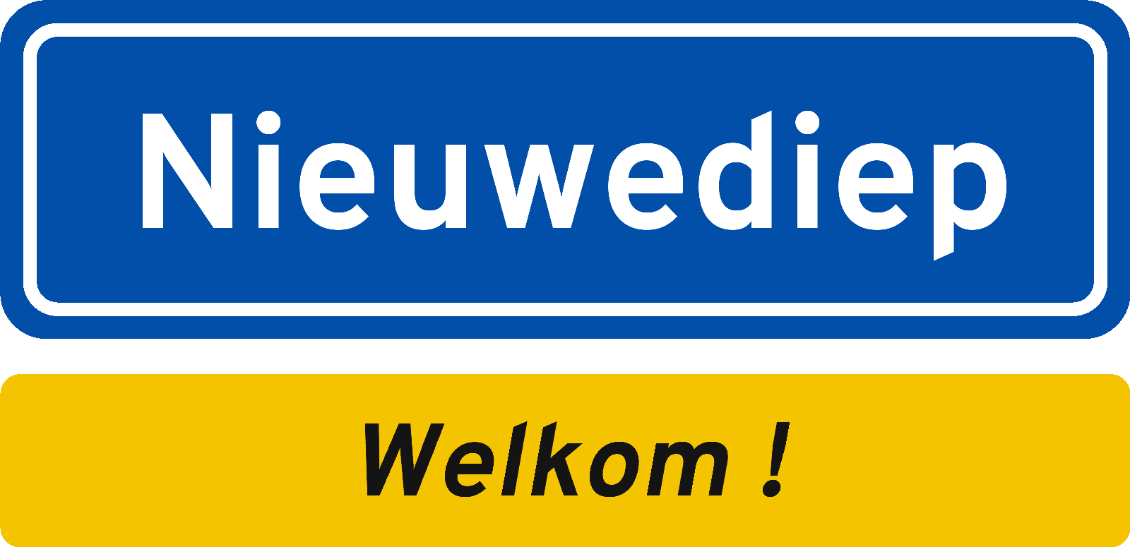 Welkomstbord Nieuwediep