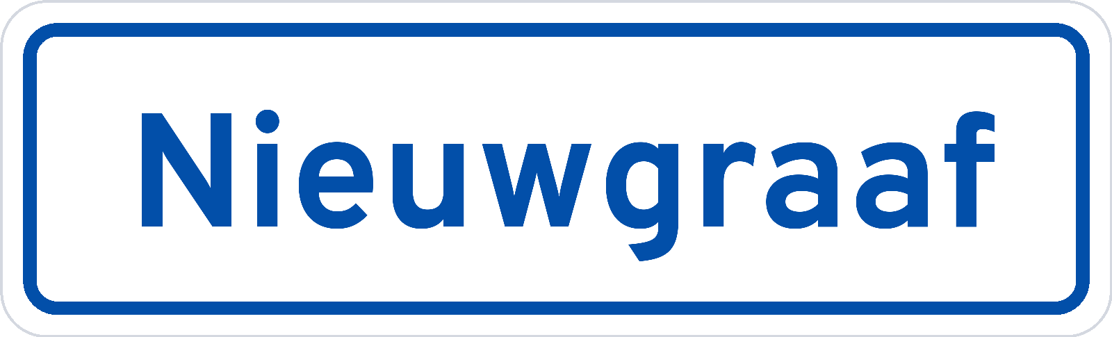 Plaatsnaambord Nieuwgraaf