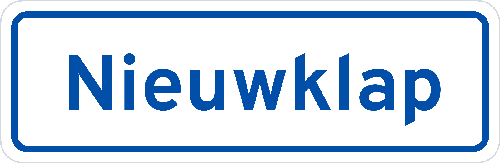 Plaatsnaambord Nieuwklap
