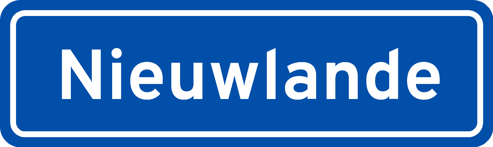 Plaatsnaambord Nieuwlande