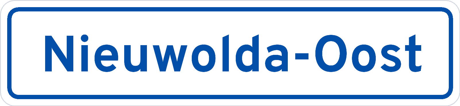 Plaatsnaambord Nieuwolda-Oost