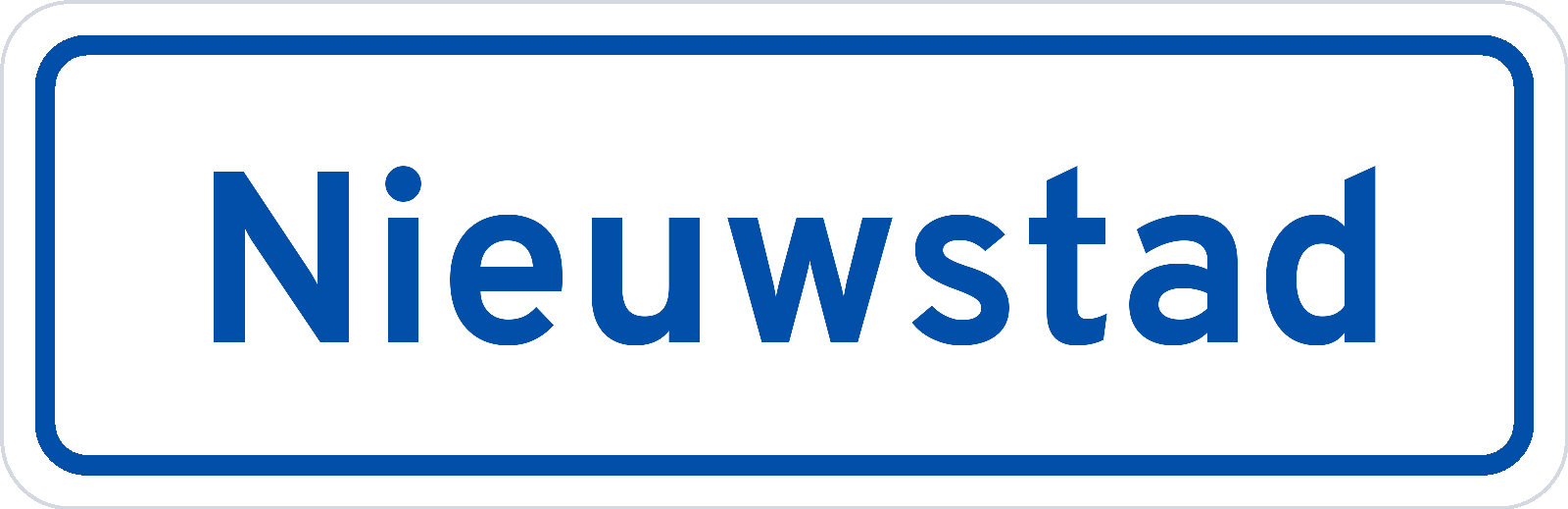 Plaatsnaambord Nieuwstad