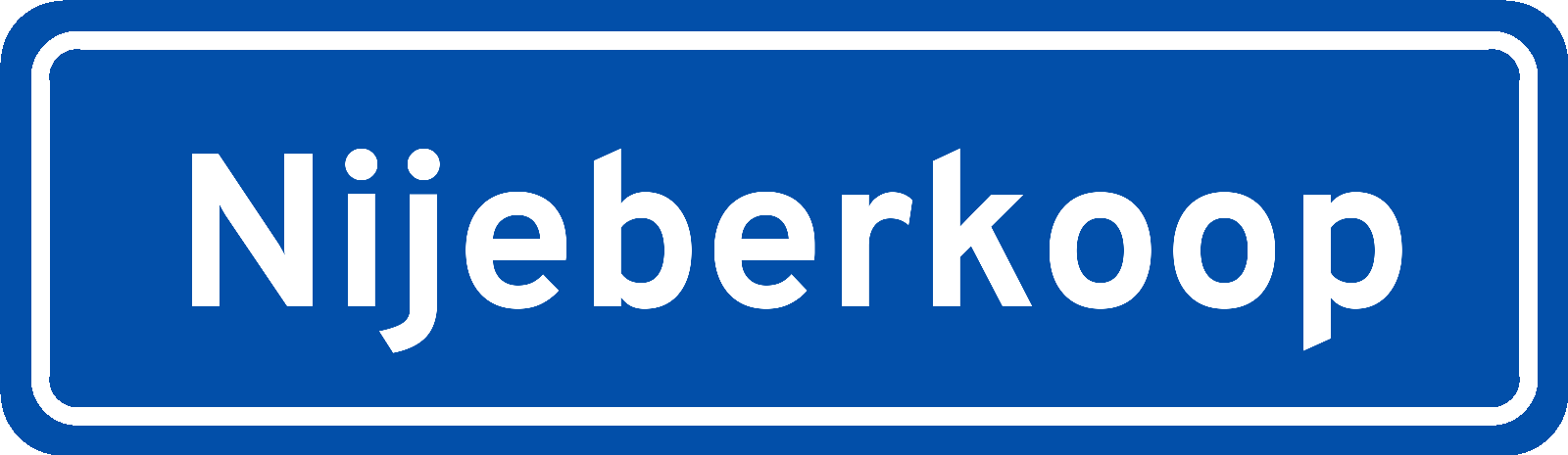 Plaatsnaambord Nijeberkoop