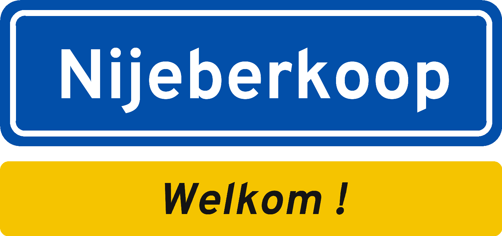 Welkomstbord Nijeberkoop