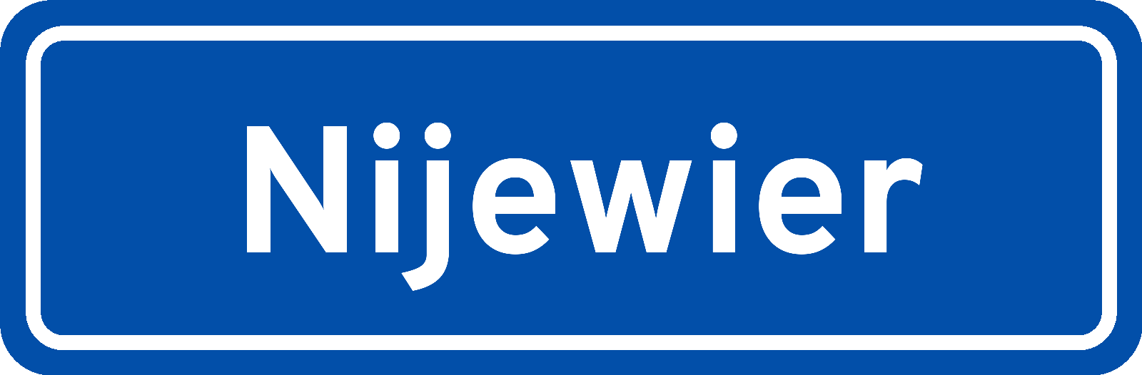 Plaatsnaambord Nijewier