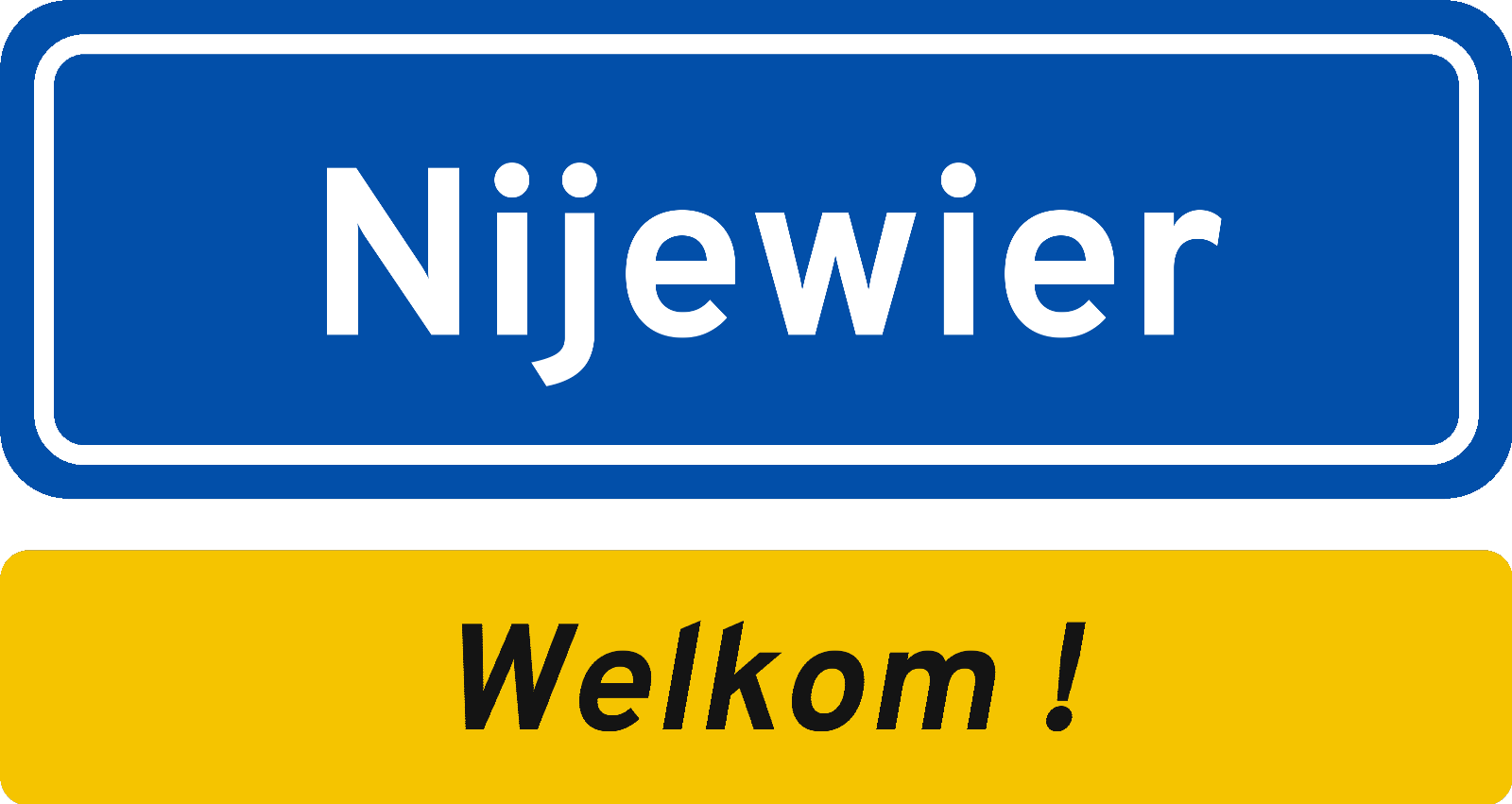 Welkomstbord Nijewier