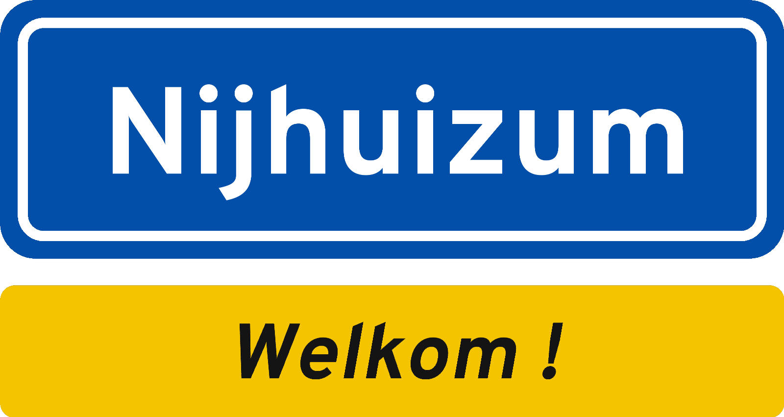 Welkomstbord Nijhuizum