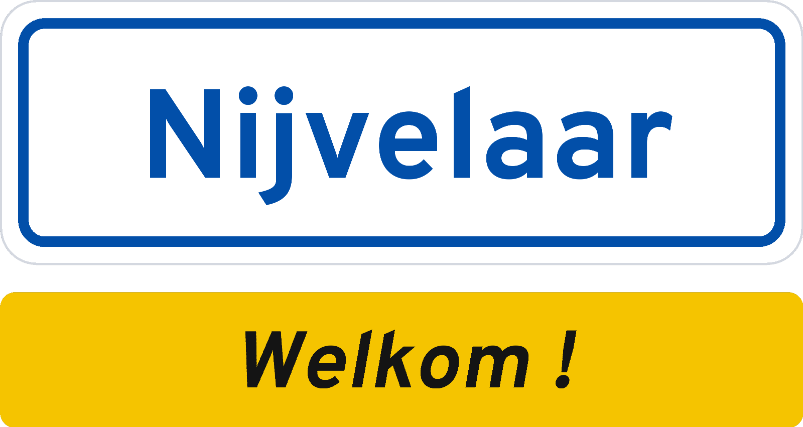 Welkomstbord Nijvelaar