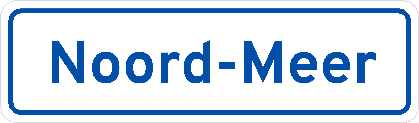 Plaatsnaambord Noord-Meer