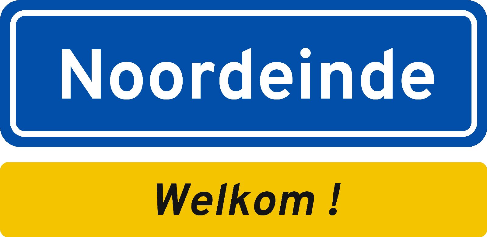 Welkomstbord Noordeinde