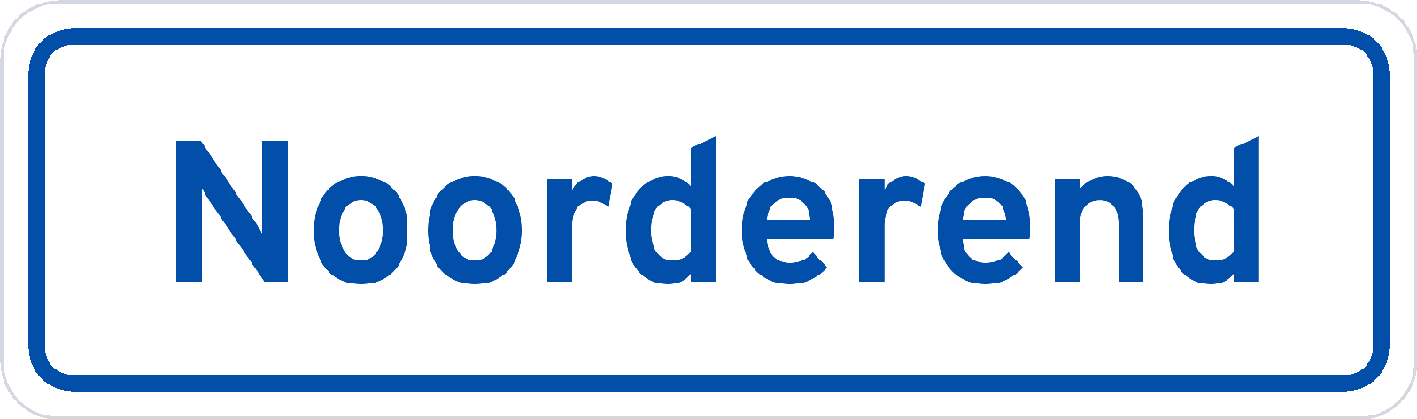 Plaatsnaambord Noorderend