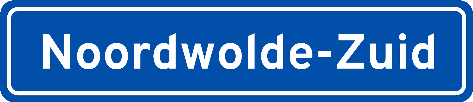 Plaatsnaambord Noordwolde-Zuid