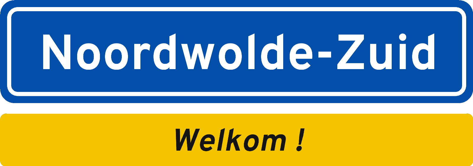 Welkomstbord Noordwolde-Zuid