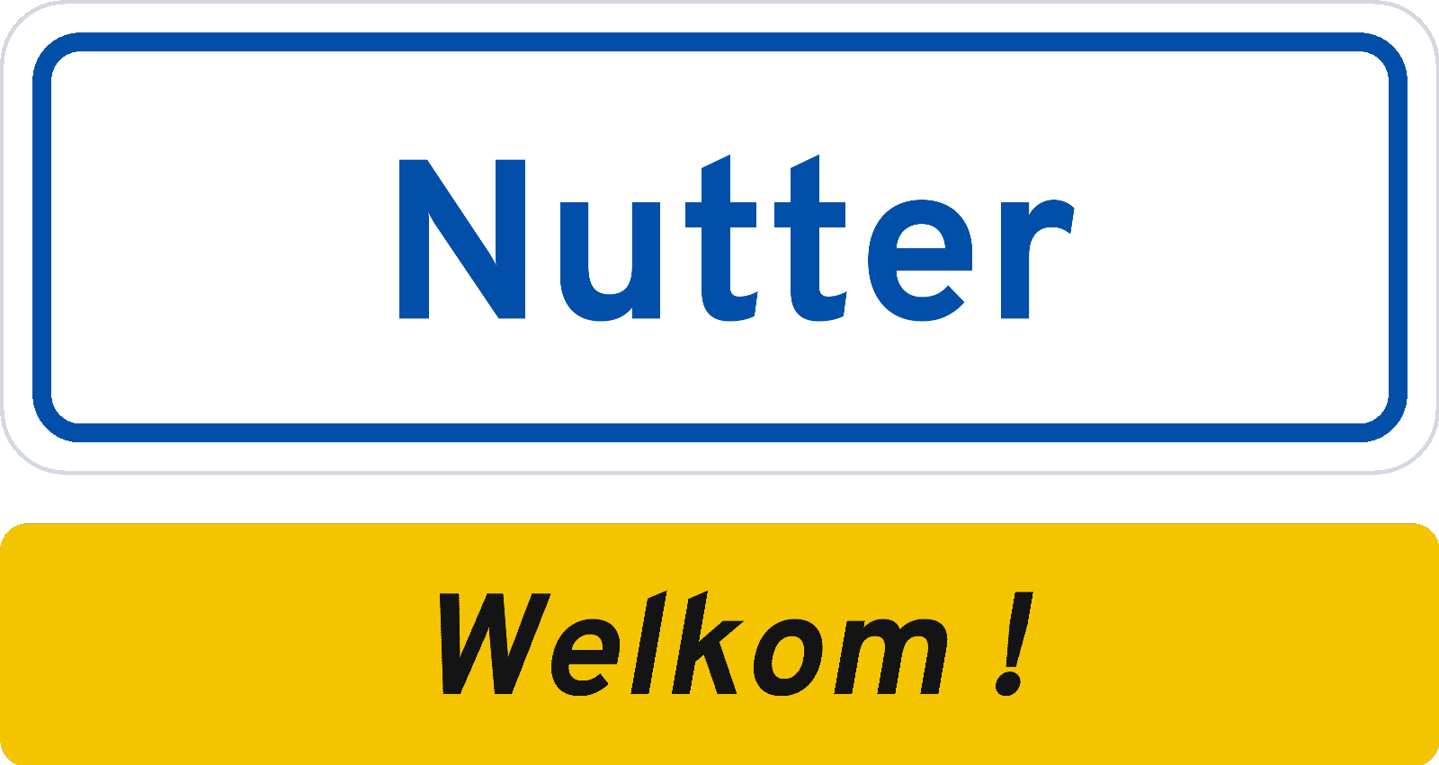 Welkomstbord Nutter