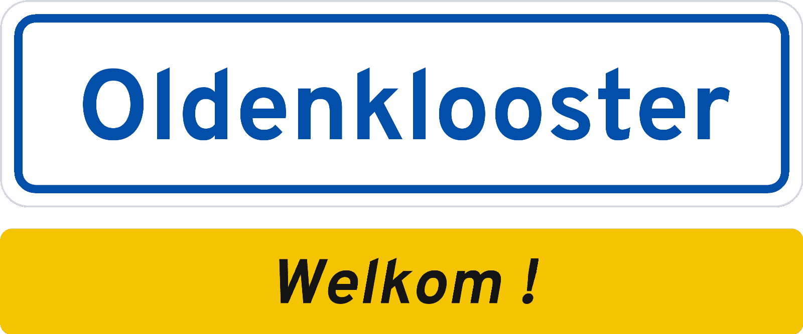 Welkomstbord Oldenklooster