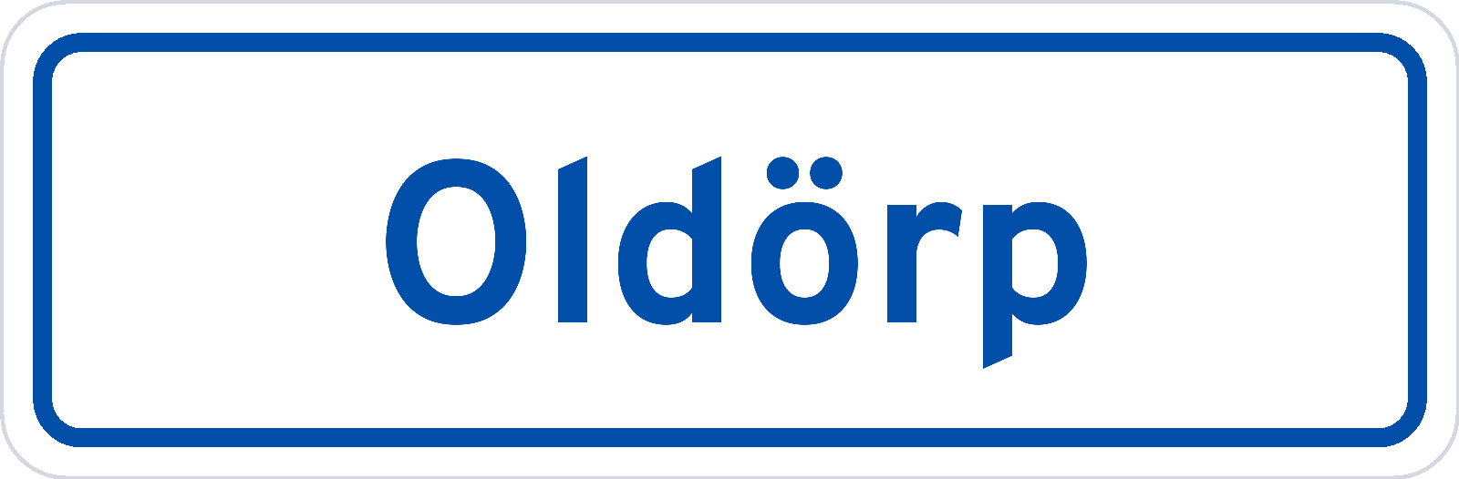 Plaatsnaambord Oldörp