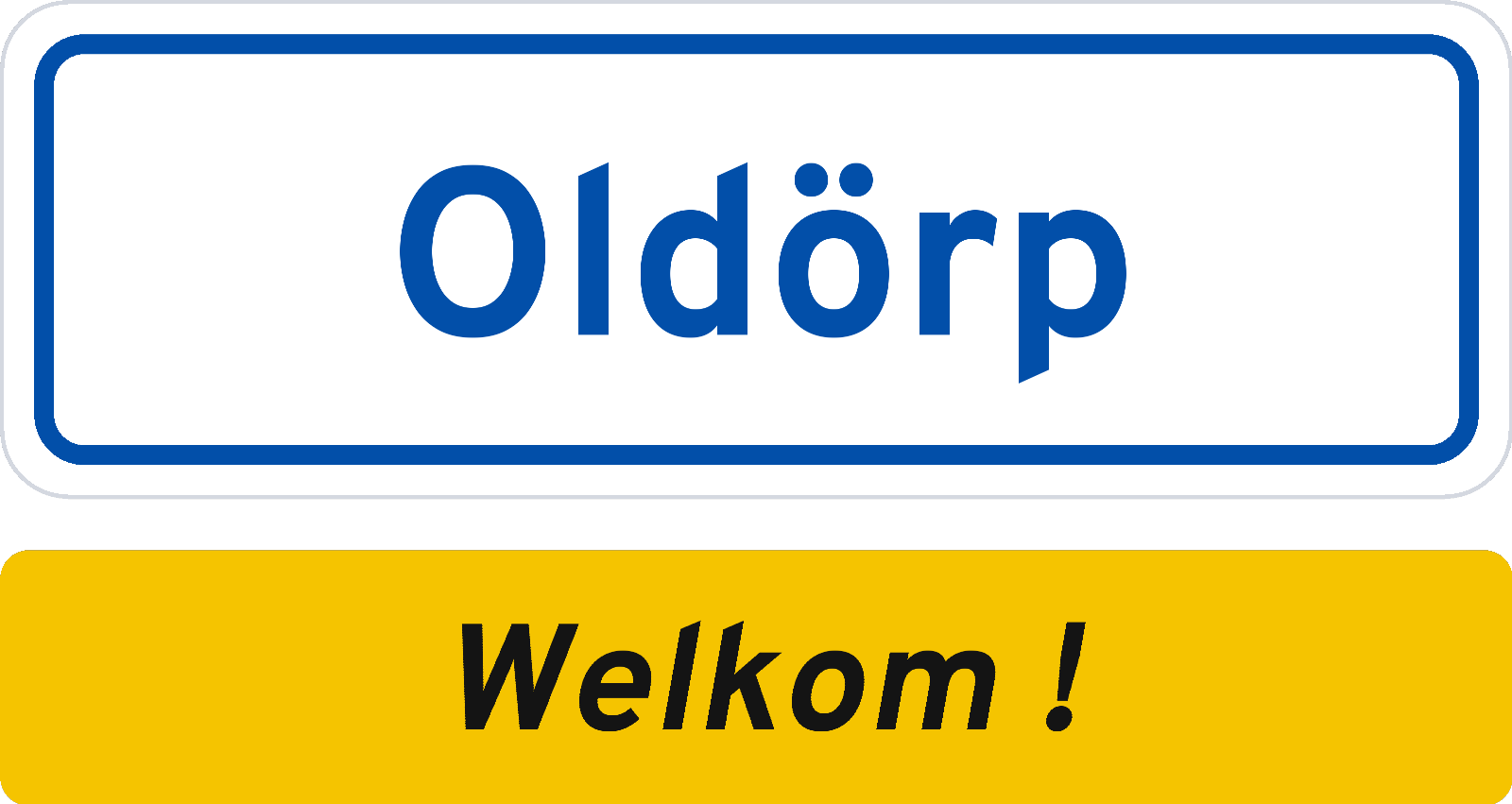 Welkomstbord Oldörp