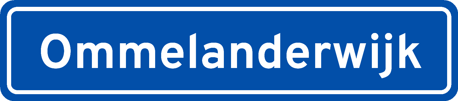 Plaatsnaambord Ommelanderwijk