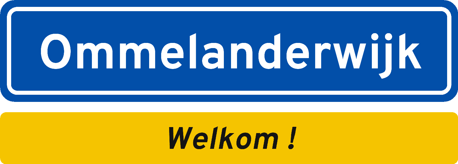 Welkomstbord Ommelanderwijk