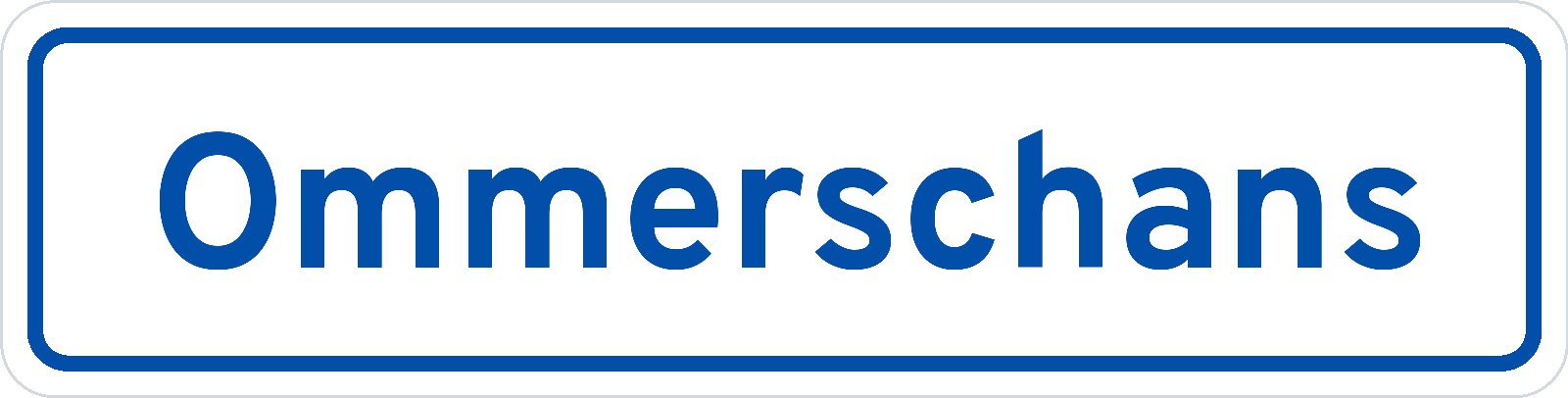 Plaatsnaambord Ommerschans