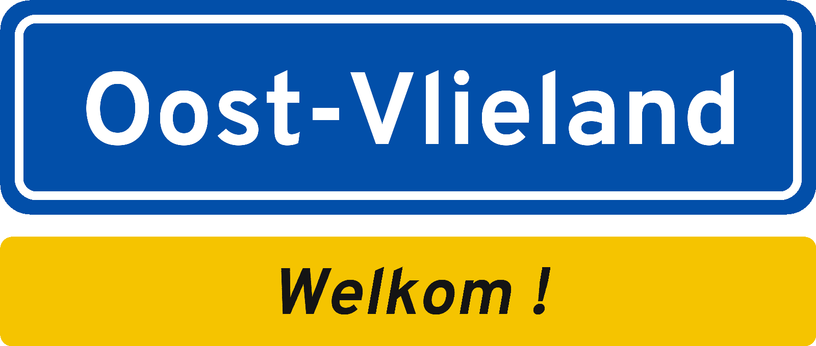 Welkomstbord Oost-Vlieland