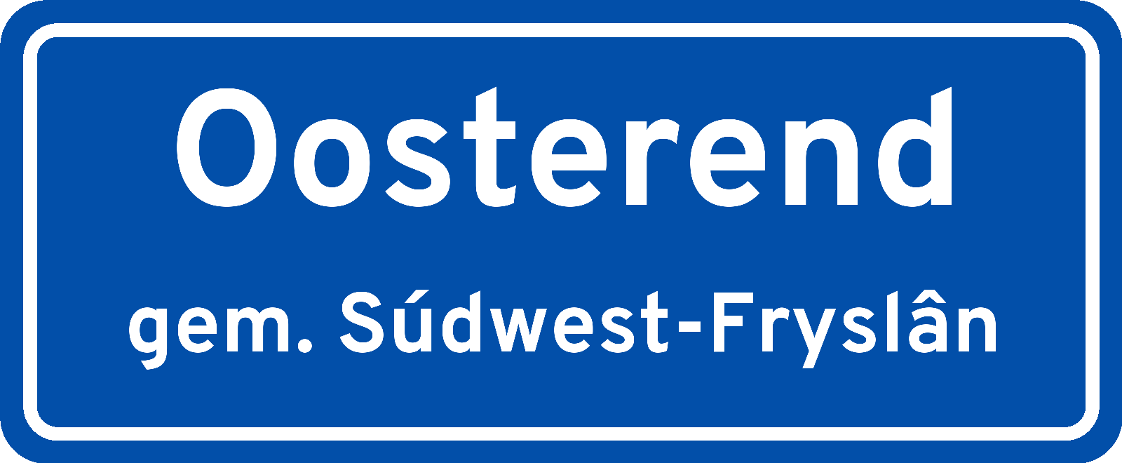 Plaatsnaambord Oosterend gemeente Súdwest-Fryslân