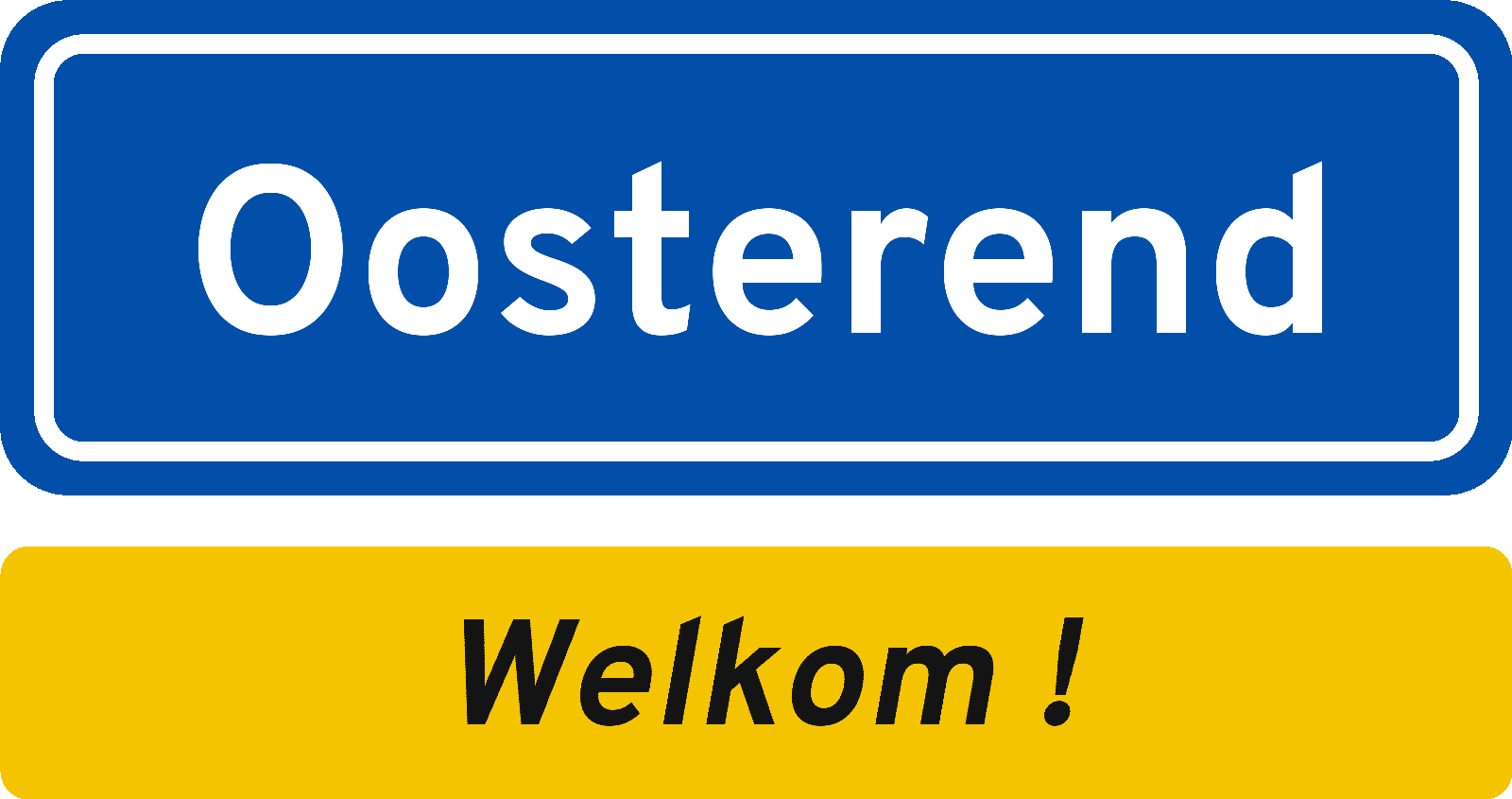 Welkomstbord Oosterend