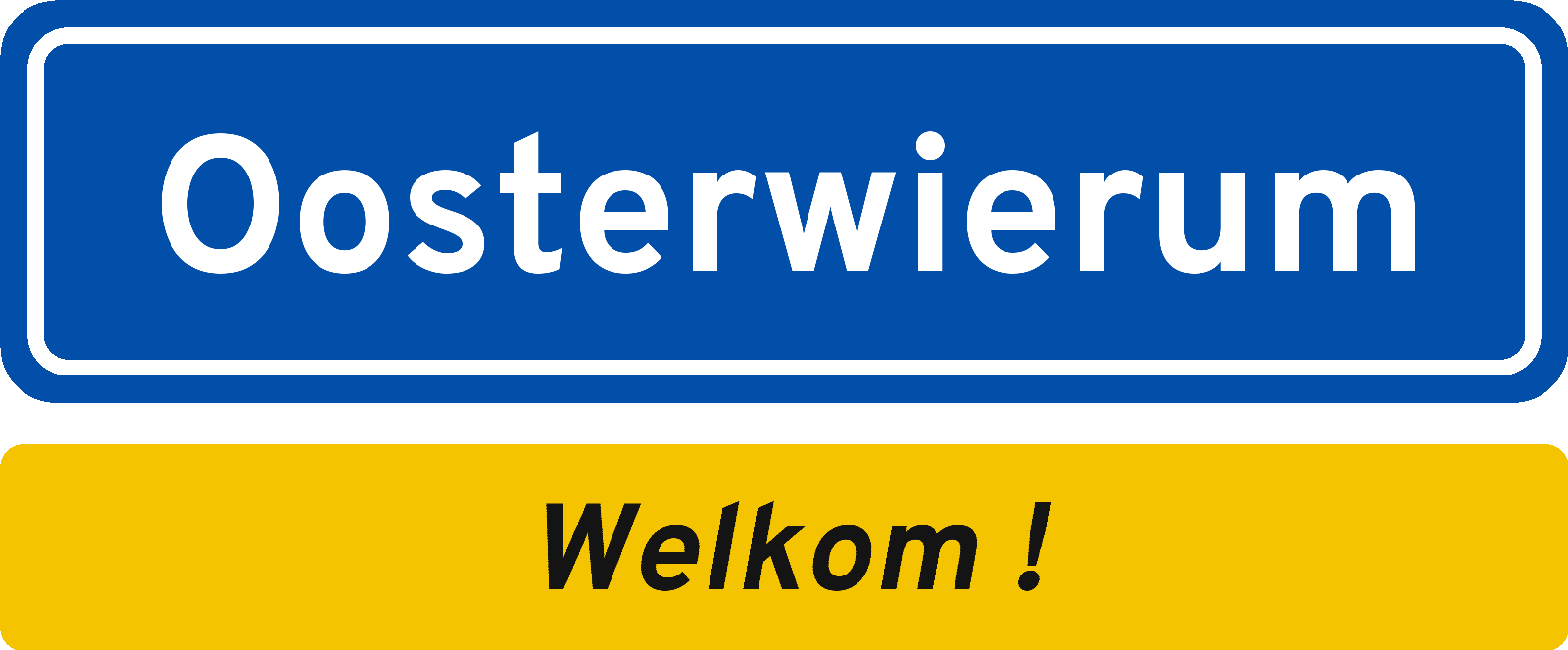 Welkomstbord Oosterwierum
