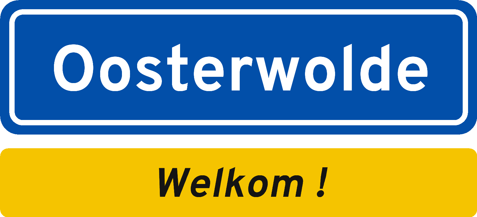 Welkomstbord Oosterwolde